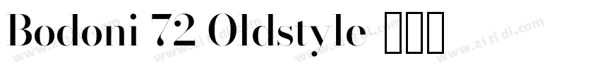 Bodoni 72 Oldstyle字体转换